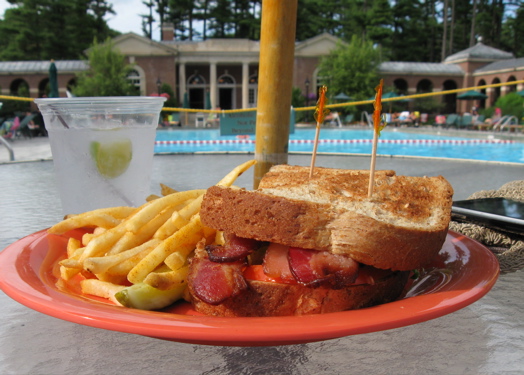 Bacon by the pool.JPG