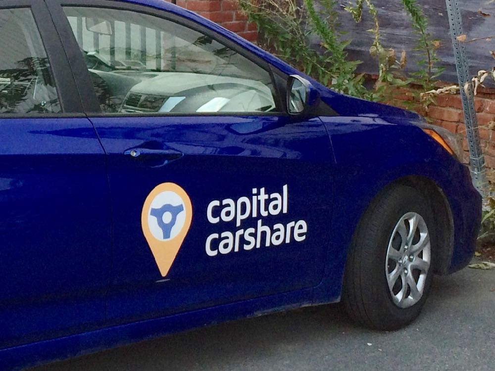 Capital CarShare door logo closeup