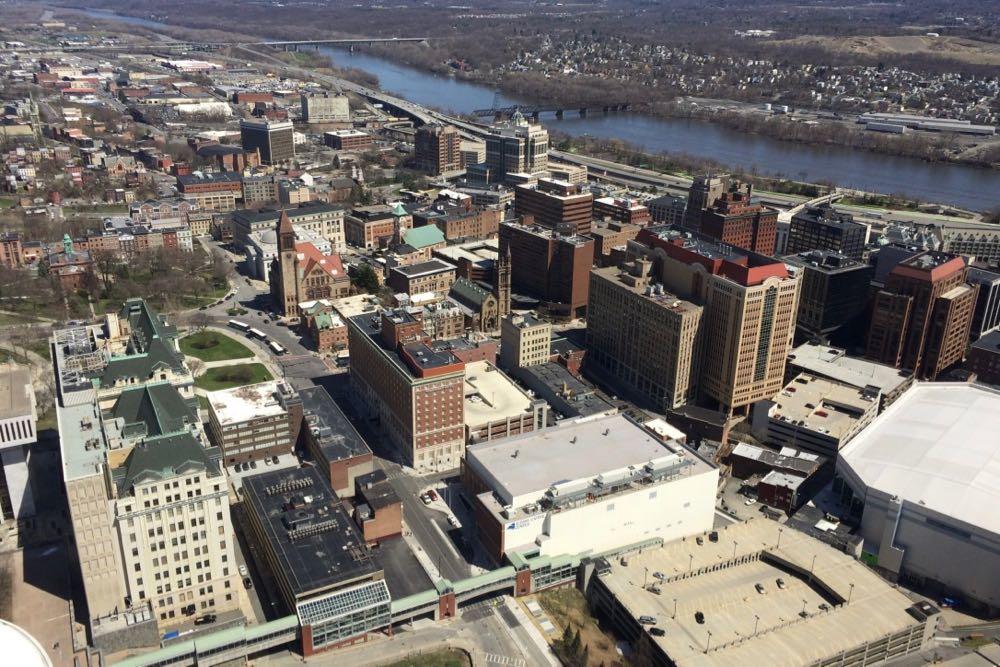 Corning Tower view downtown Albany 2017-April