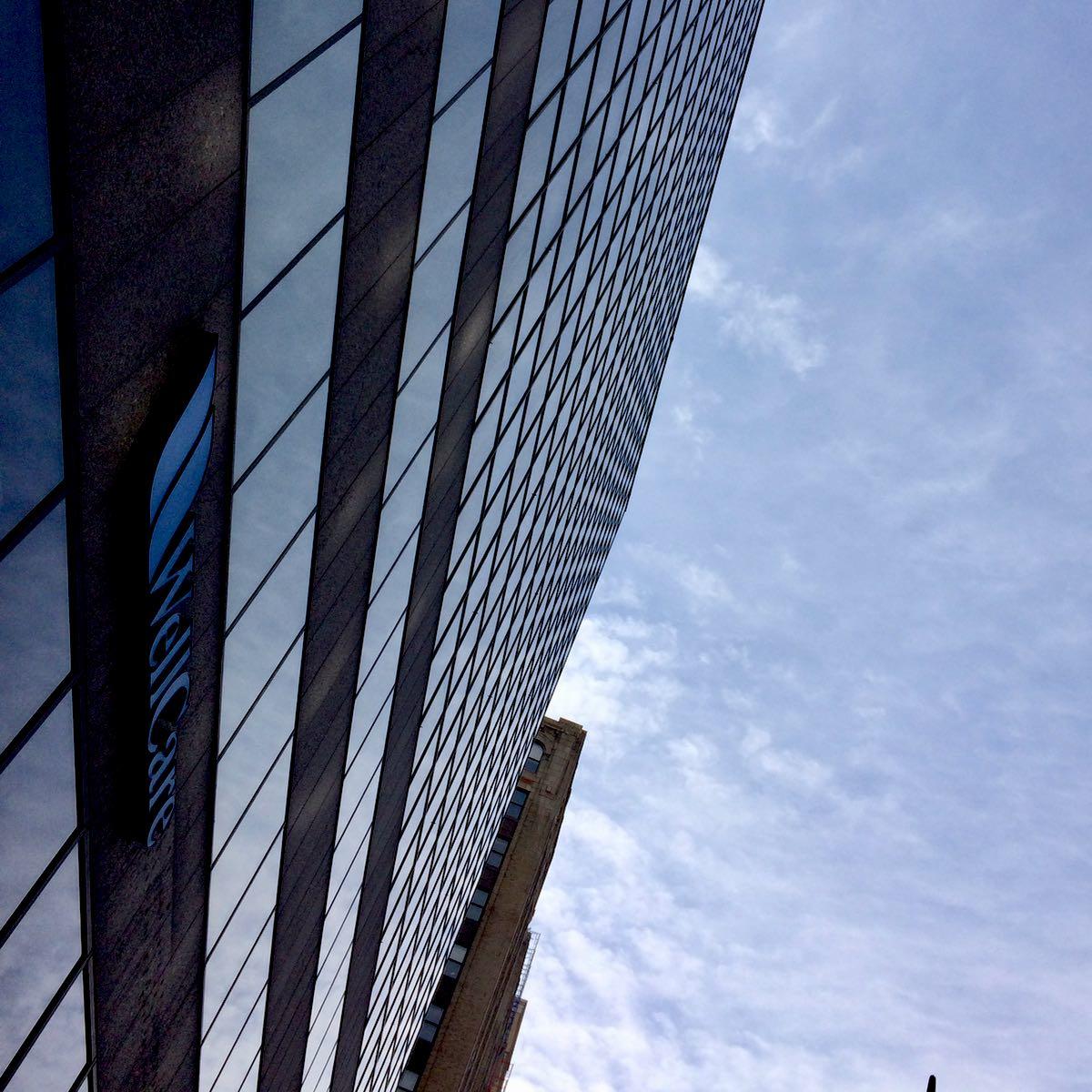 Downtown Albany State Street building window grid