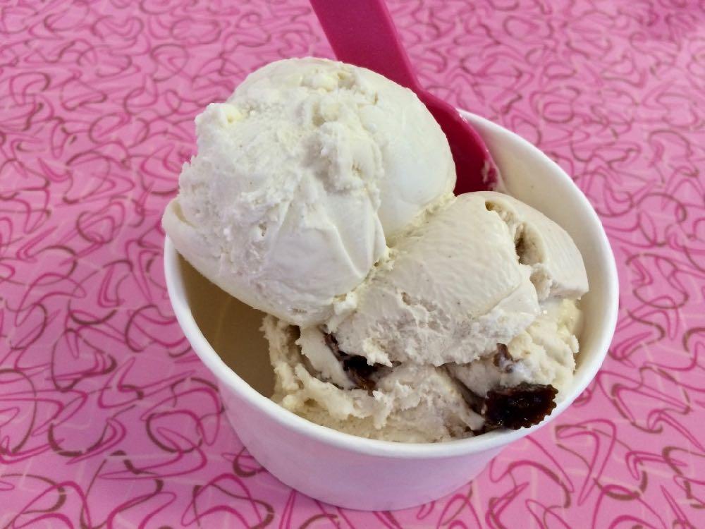 Dutch Udder ice cream two scoops in a cup