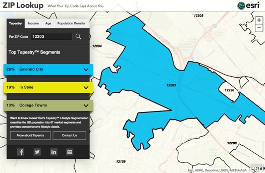 ESRI tapestry screengrab