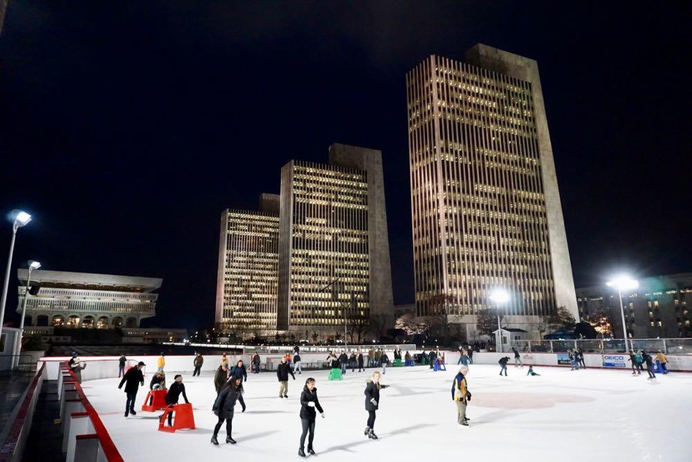 Empire State Plaza ice rink opening day 2018-11-30