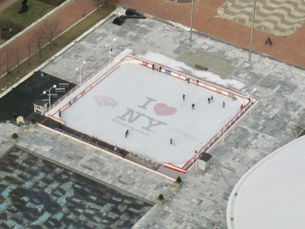 Empire State Plaza ice skating rink overhead 2017-January