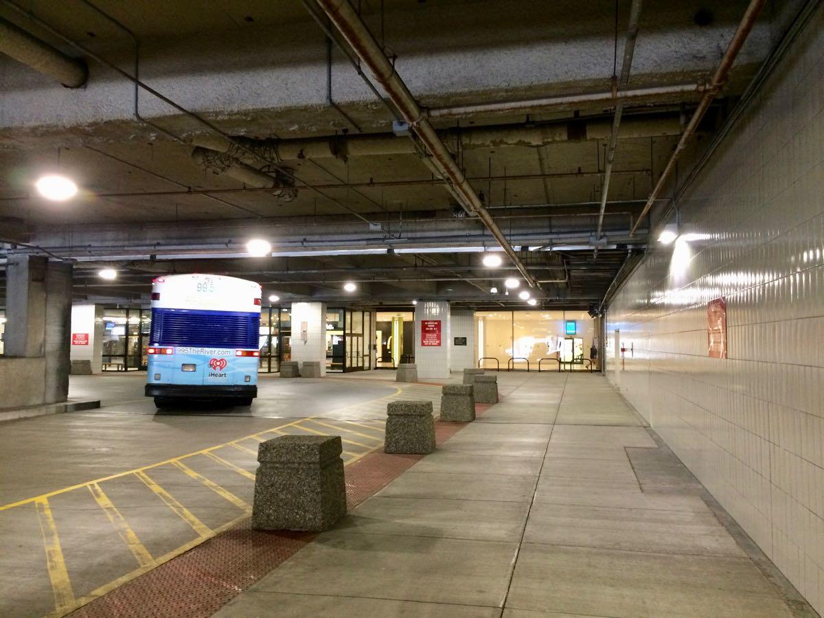 Empire State Plaza indoor bike parking bus turnaround