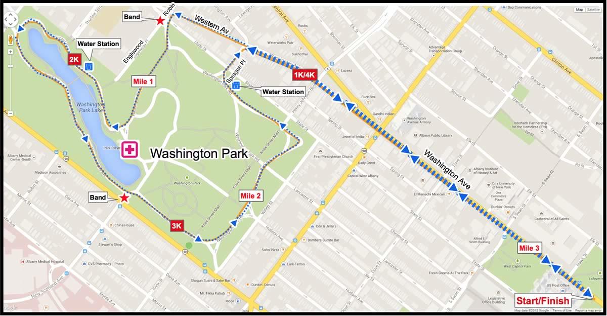 Freihofers Run for Women 5k course map