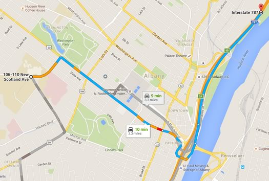 Google maps 787 AMC routes