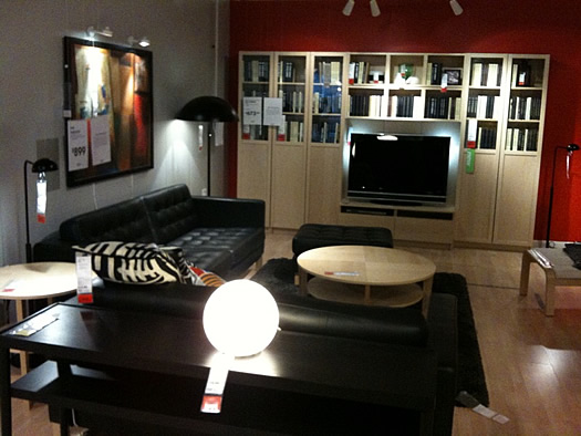 IKEA living room display
