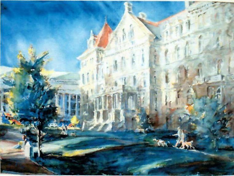 Kevin Kuhne New York State Capitol watercolor