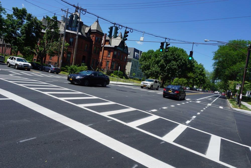 Madison Ave road diet at Lake