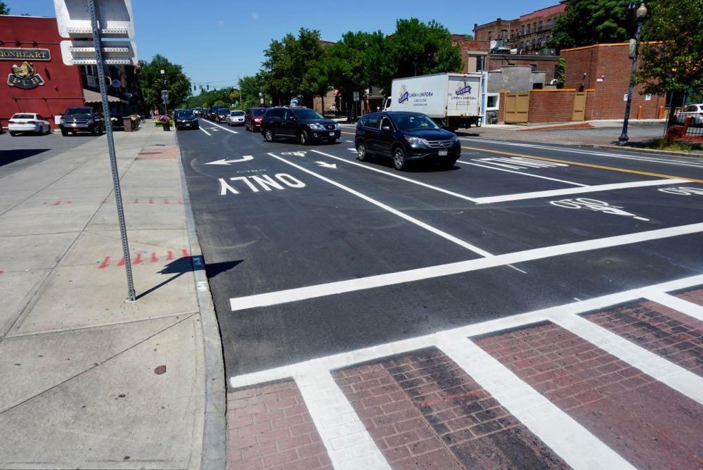 Madison Ave road diet finished at Lark