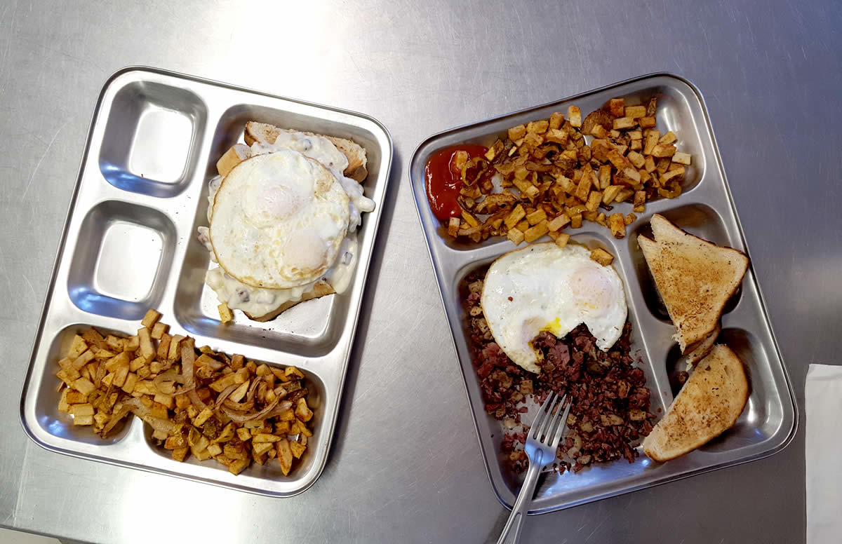 Mess Hall breakfast trays