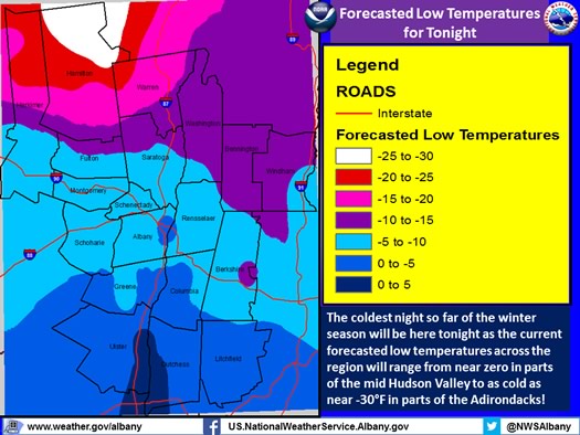 NWS cold temperatures forecast 2015-01-07