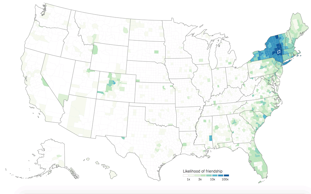 NYT Upshot county friend connections Albany County