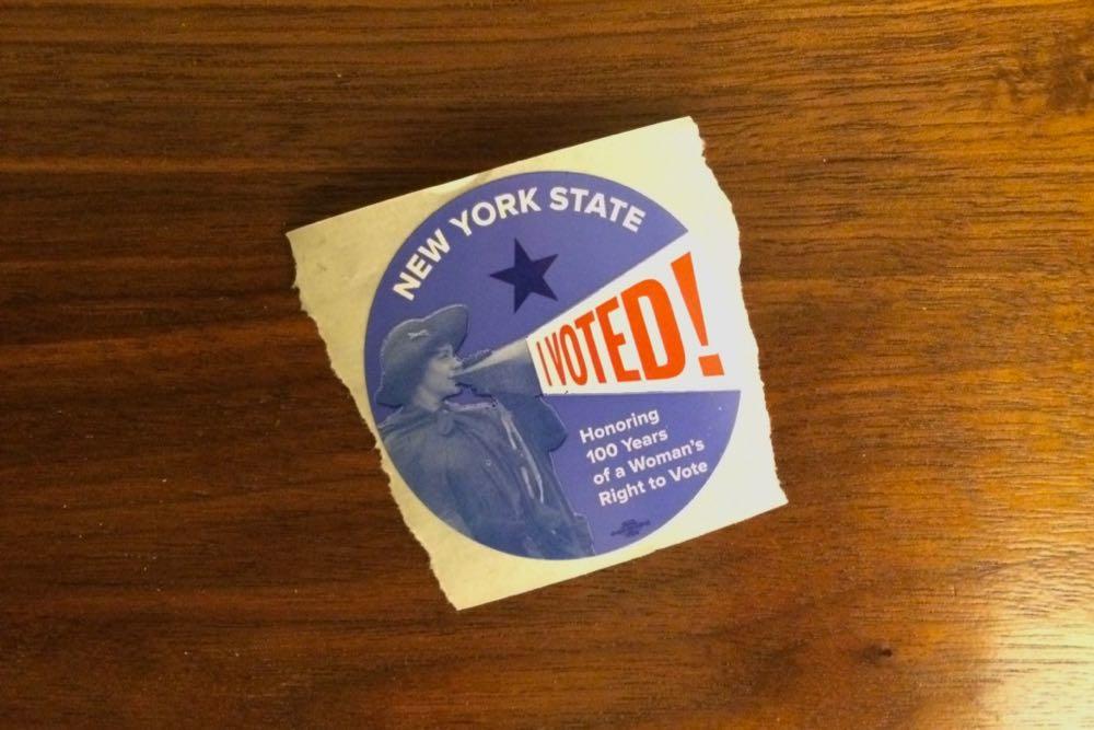 New York State I Voted sticker