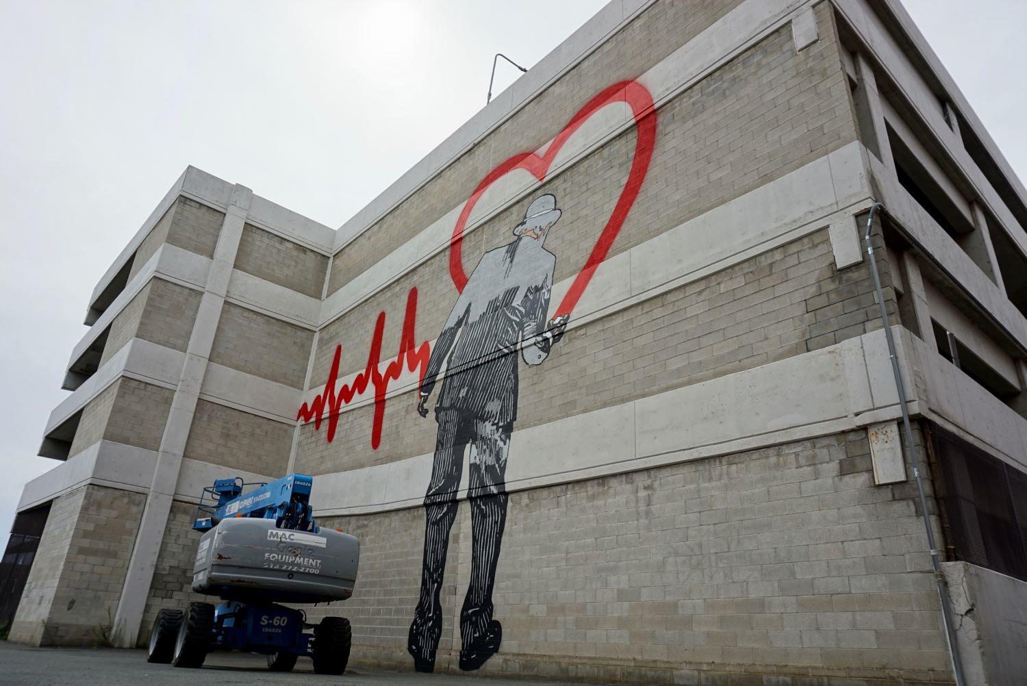 Nick Walker Vandal mural Love Goes On Albany NY almost finished