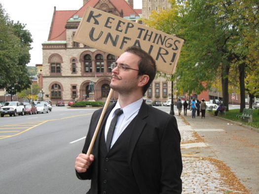 Occupy Albany 2011 Keep things unfair.jpg