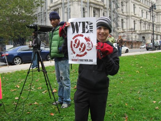 Occupy Albany 2011 kid with sign.jpg