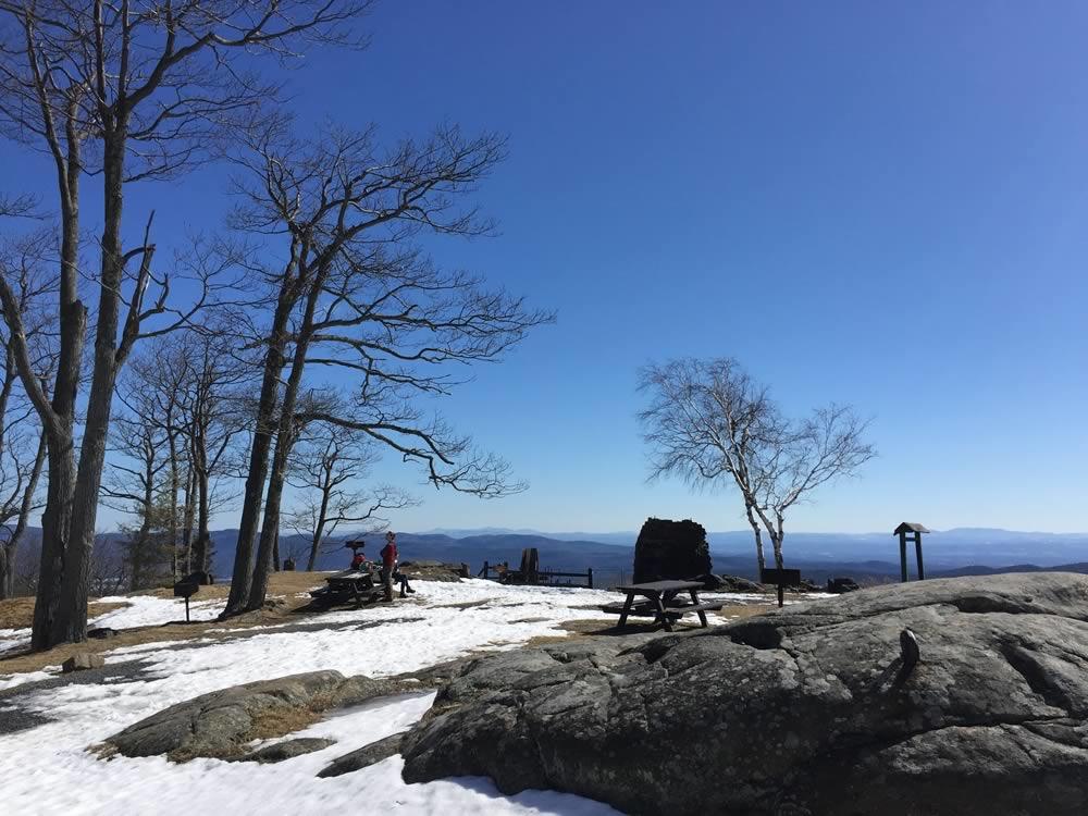 Prospect Mountain summit Lake George winter