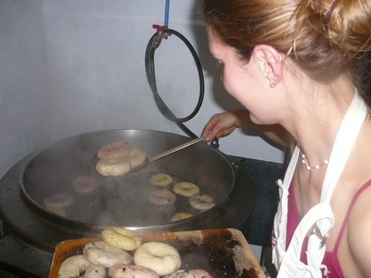 Psychedelicatessen bagel bus Idaho making bagels Laura Kerrone