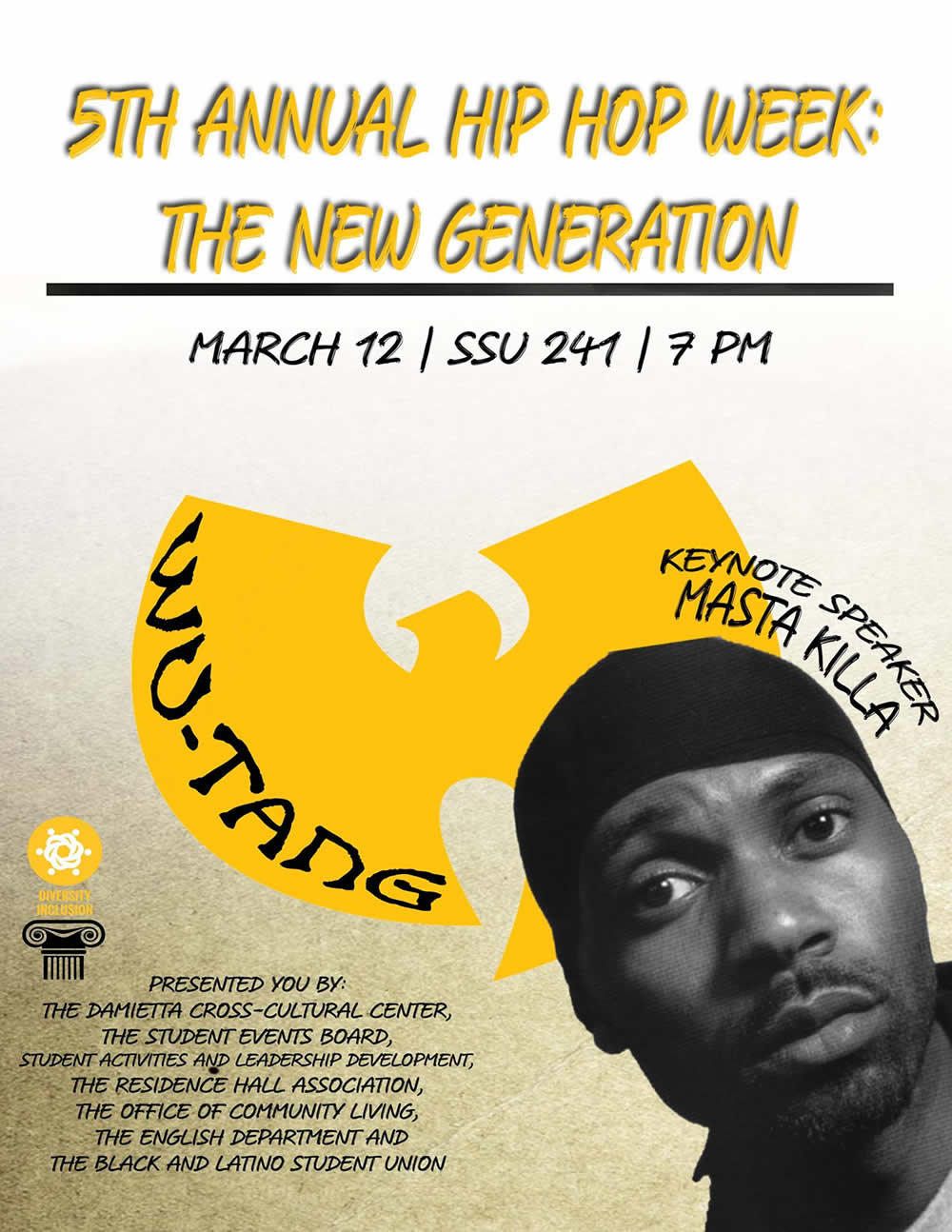 Siena Hip Hop Week 2018 poster Masta Killa