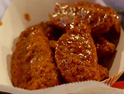 The Ruck vegan wings closeup