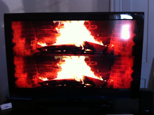 Time Warner Yule Log in 3D