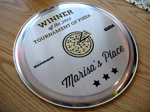 Tournament of Pizza 2012 trophy