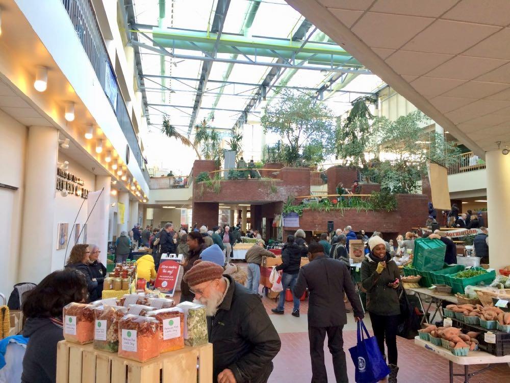 Troy farmers market in Atrium