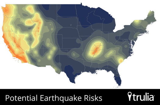 Trulia National Earthquake risk Map