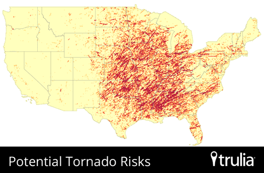 Trulia National Tornado risk Map