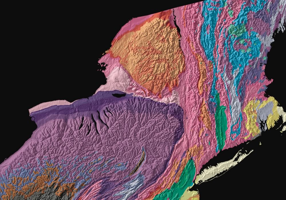 USGS New York State geology map