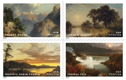 USPS Hudson River School stamps