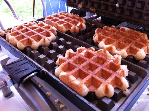 Waffles on iron