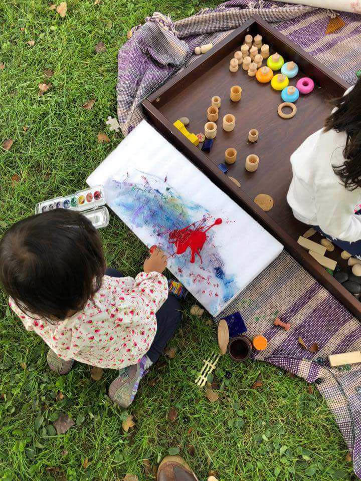 Washington Park Pop Up Adventure Playground paint