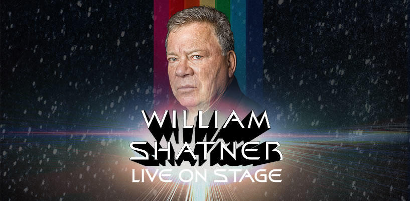 William Shatner on stage promo image