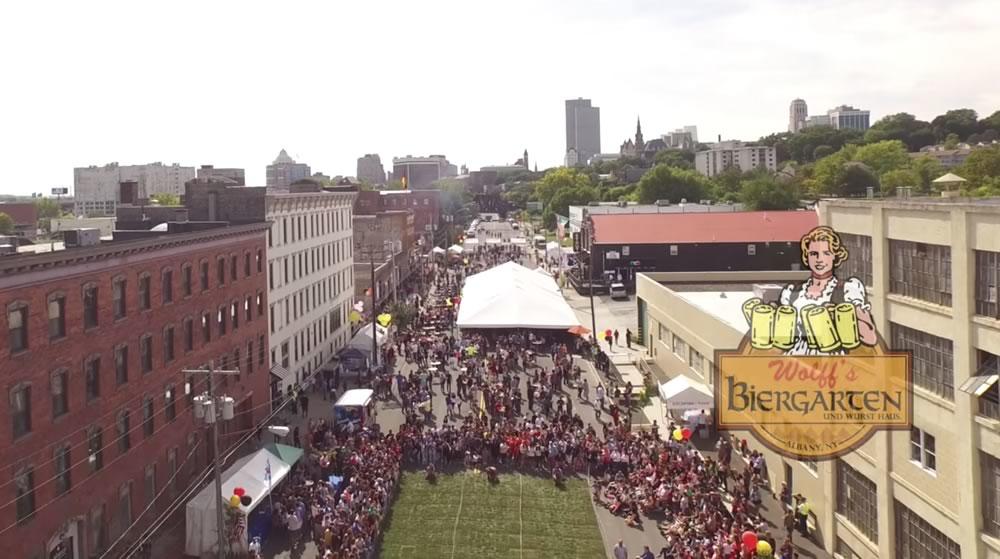 Wolffs Oktoberfest promo video aerial screengrab