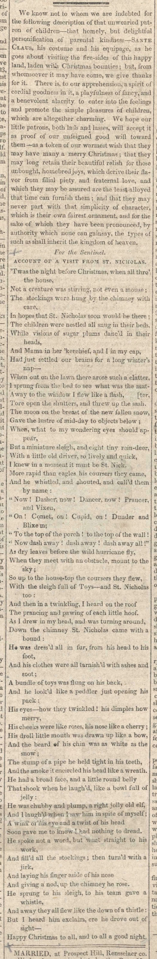 a visit from st nick troy sentinel clipping