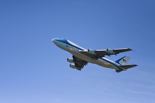 air force one in flight