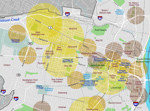 albany 2030 food access map