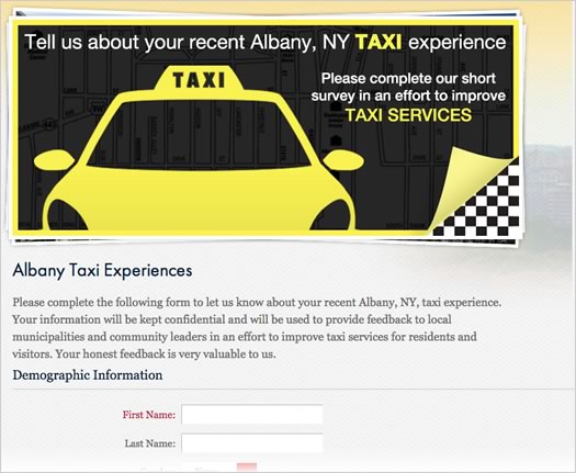 albany cvb taxi service survey