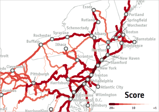 america 2050 high-speed-rail scores