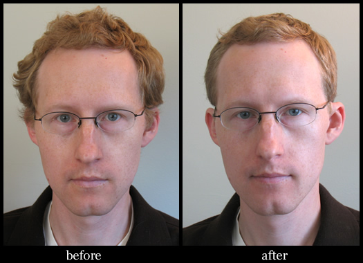 barber poll mensroom before after