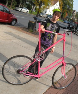 the pink bike