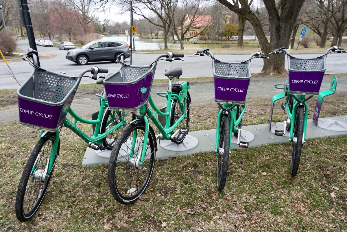 bike share rack Washington Park 2018-04-18