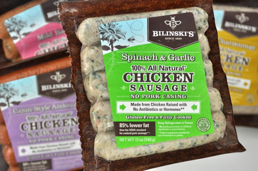 bilinski's chicken sausage package