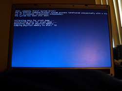 blue screen of death