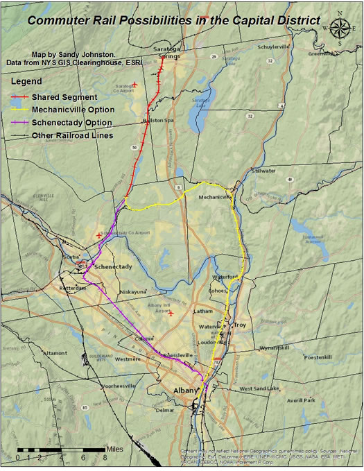 capital district commuter rail possible map