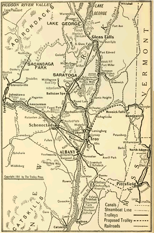 capital district trolley system 1911