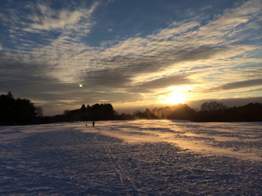 capital hills sunset blowing snow 2015-01-30